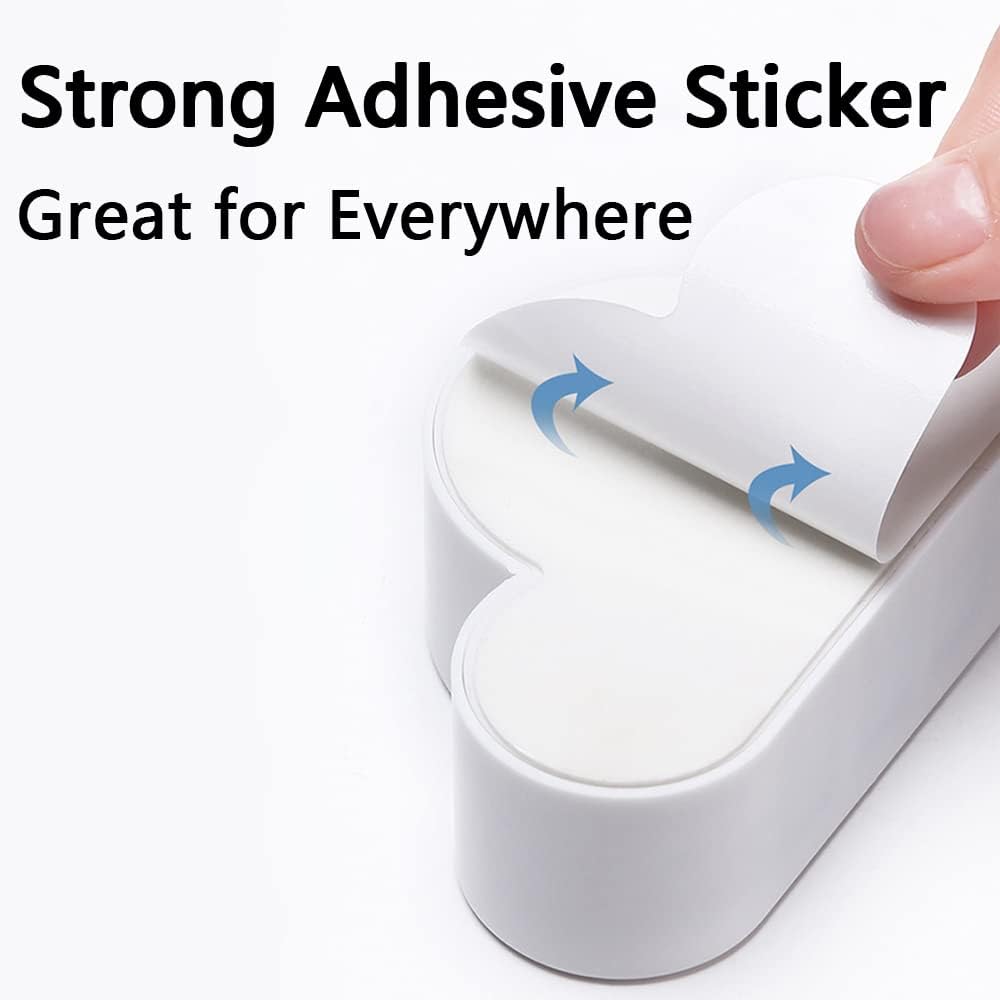 2 Pack Adhesive Key Hanger Organizer Magnetic Key Holders White Cloud Key Ring Keychains Hooks Racks 4 Strong Magnets Decorative Wall Mount Holder Fridge Magnets Wall Door Entryway Kitchen