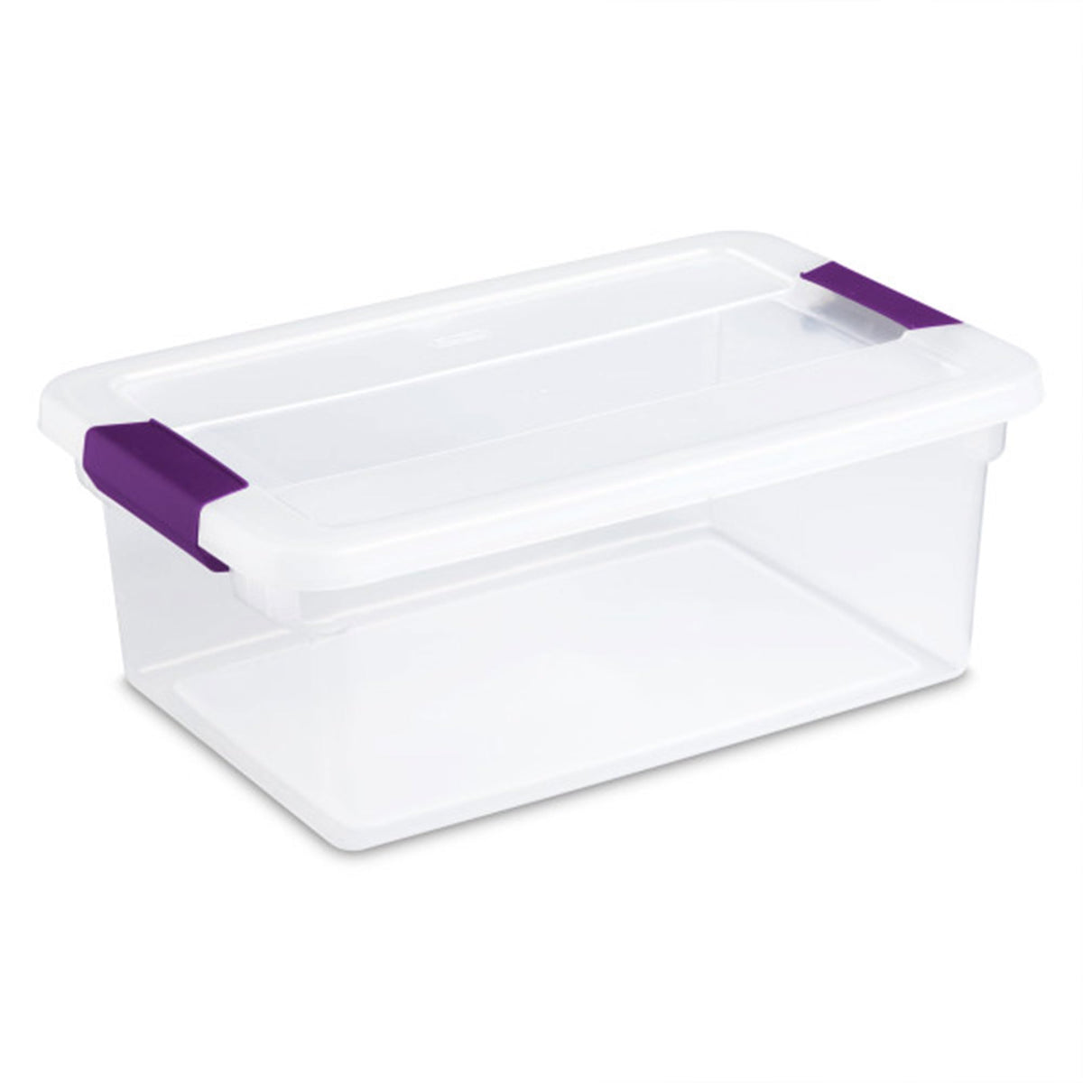 Sterilite ClearView Latch Boxes, Storage Bins with Lids, 6 Quart, 12-Pack