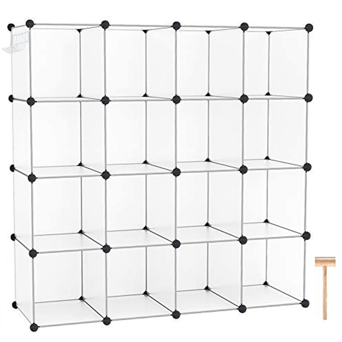 C&AHOME 16 Cube Storage Organizer Cube Shelves Units Storage Cubes, White