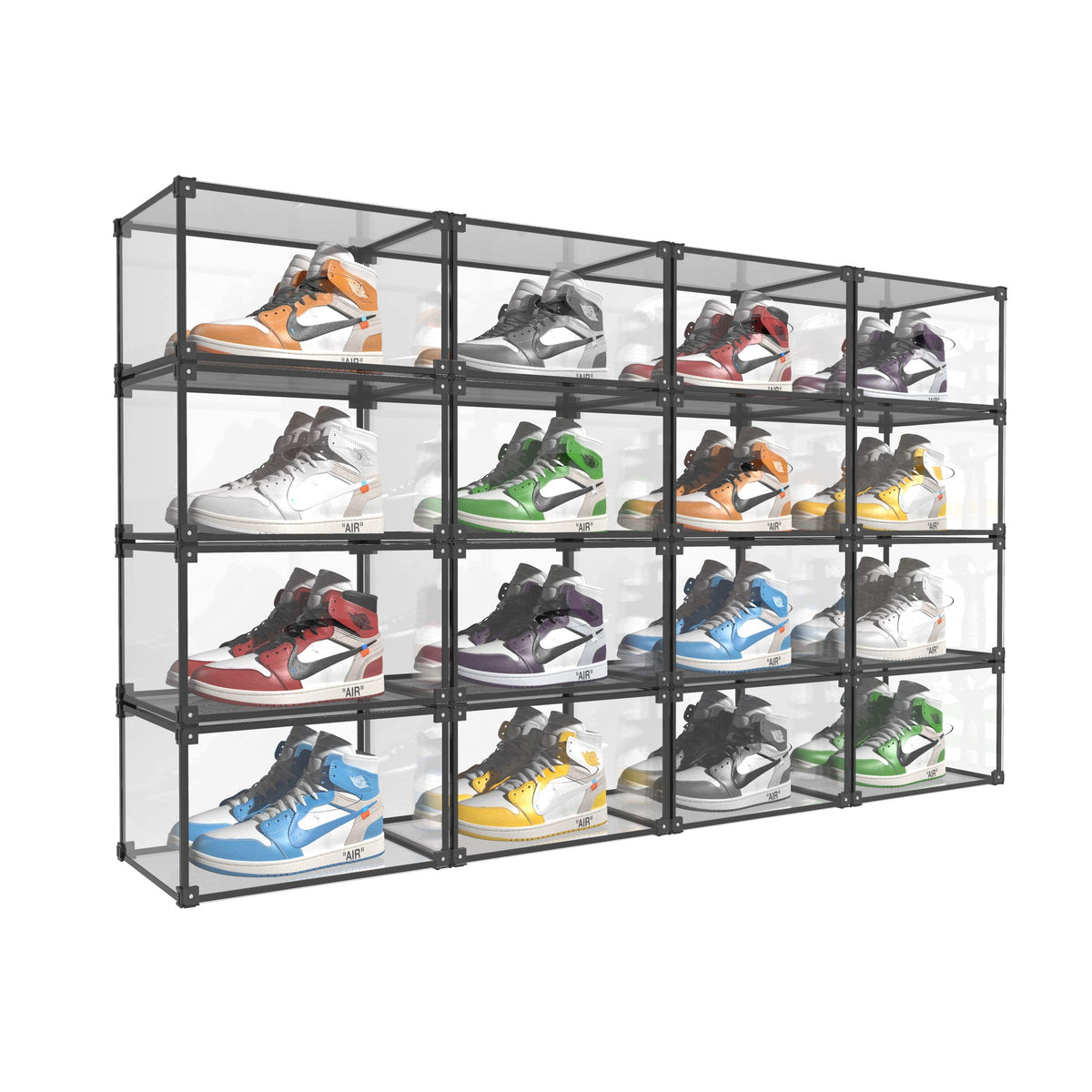 Magnetic Acrylic Clear Shoe Boxes – 360° Transparent Stackable Sneaker Storage & Organizer Box, Professional Shoe Display Case & Multipurpose Storage Bin for Closet (5pcs)