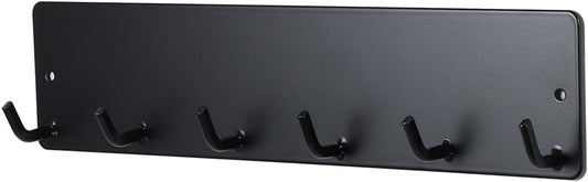 Kalekey Magnetic Key Holder for Metal Front Door Towel Hook Brush Organizer for Laundry Room on Dryer Washer Hat Hanger for Entryway for Festival Holiday Decorations (Black Shiny)
