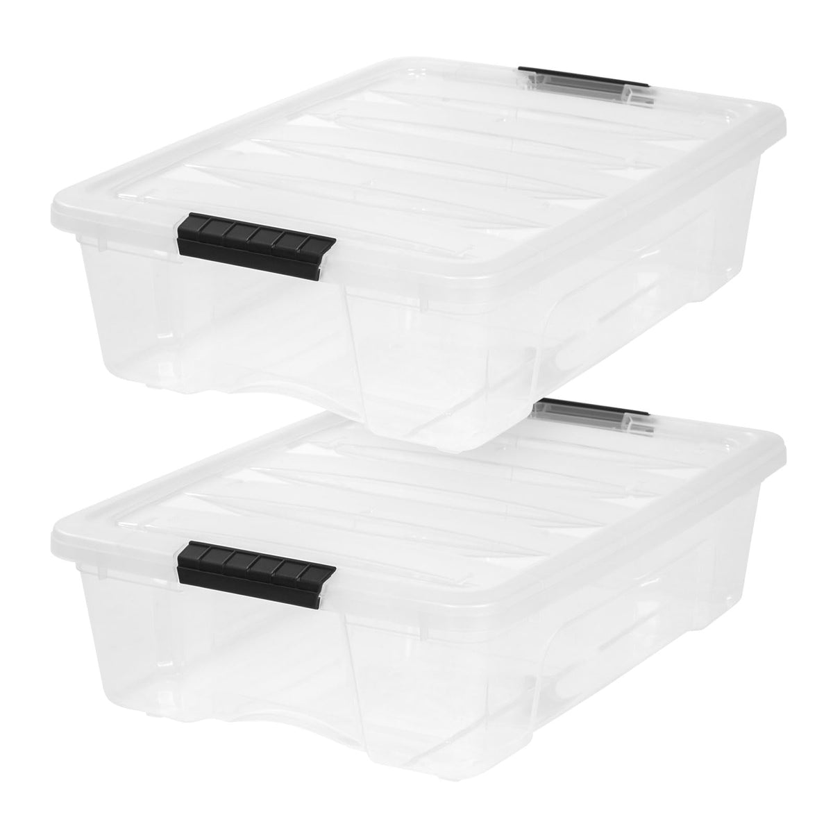 IRIS USA 6-Pack 6 Quart Storage Bins with Lids