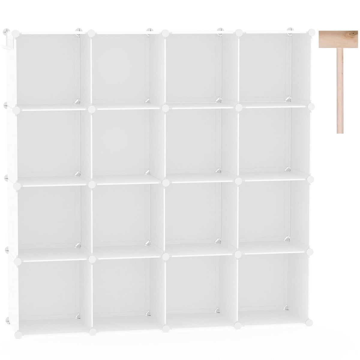 C&AHOME 16 Cube Storage Organizer Cube Shelves Units Storage Cubes, White