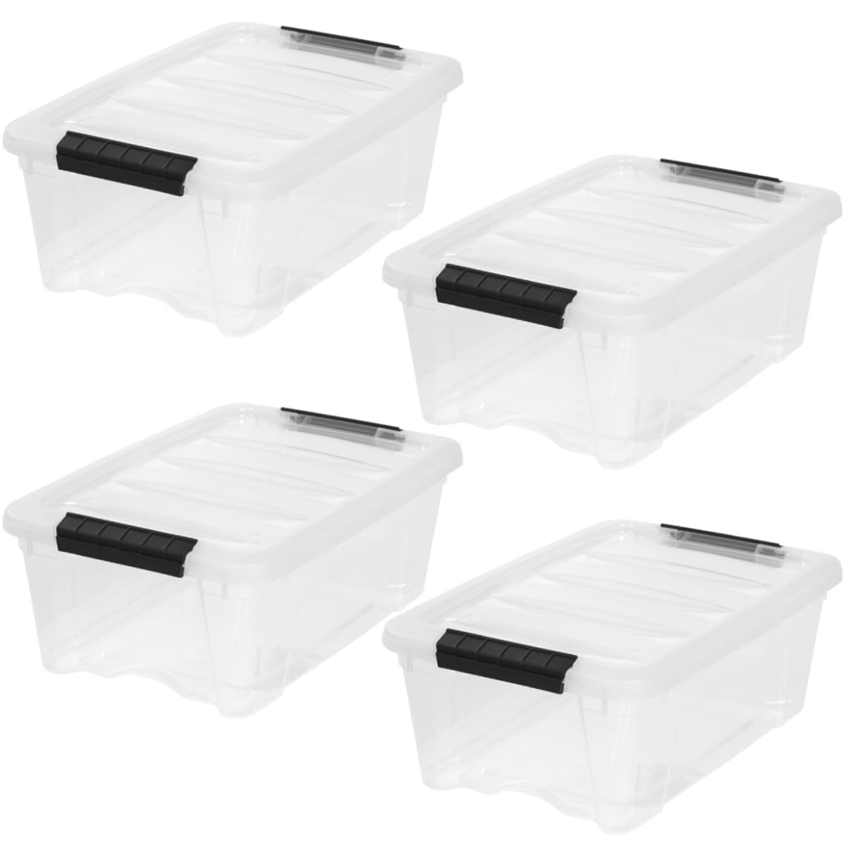IRIS USA 6-Pack 6 Quart Storage Bins with Lids