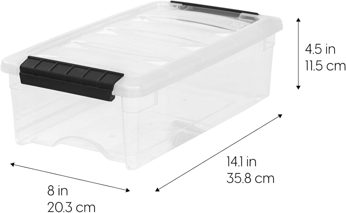 IRIS USA 6-Pack 6 Quart Storage Bins with Lids