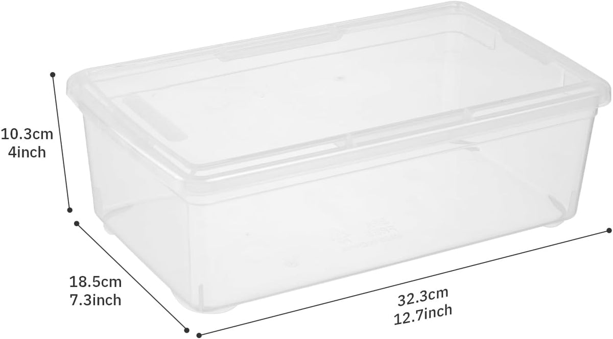Clear Storage Bins with Lids Shoe Boxes 12 Packs Plastic Storage Containers