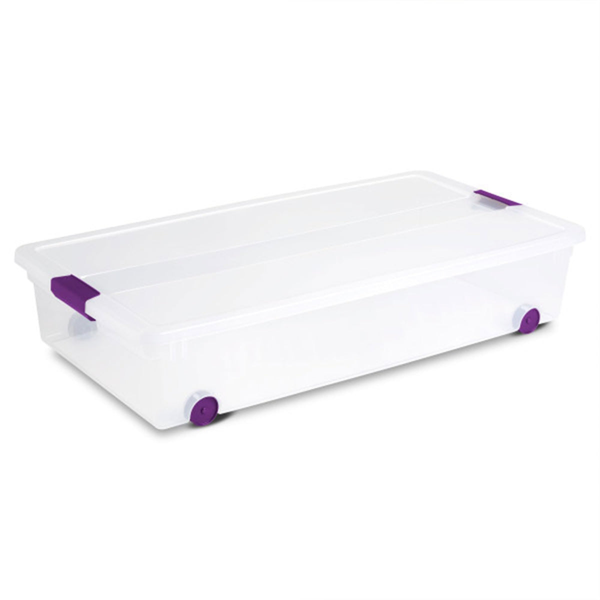 Sterilite ClearView Latch Boxes, Storage Bins with Lids, 6 Quart, 12-Pack