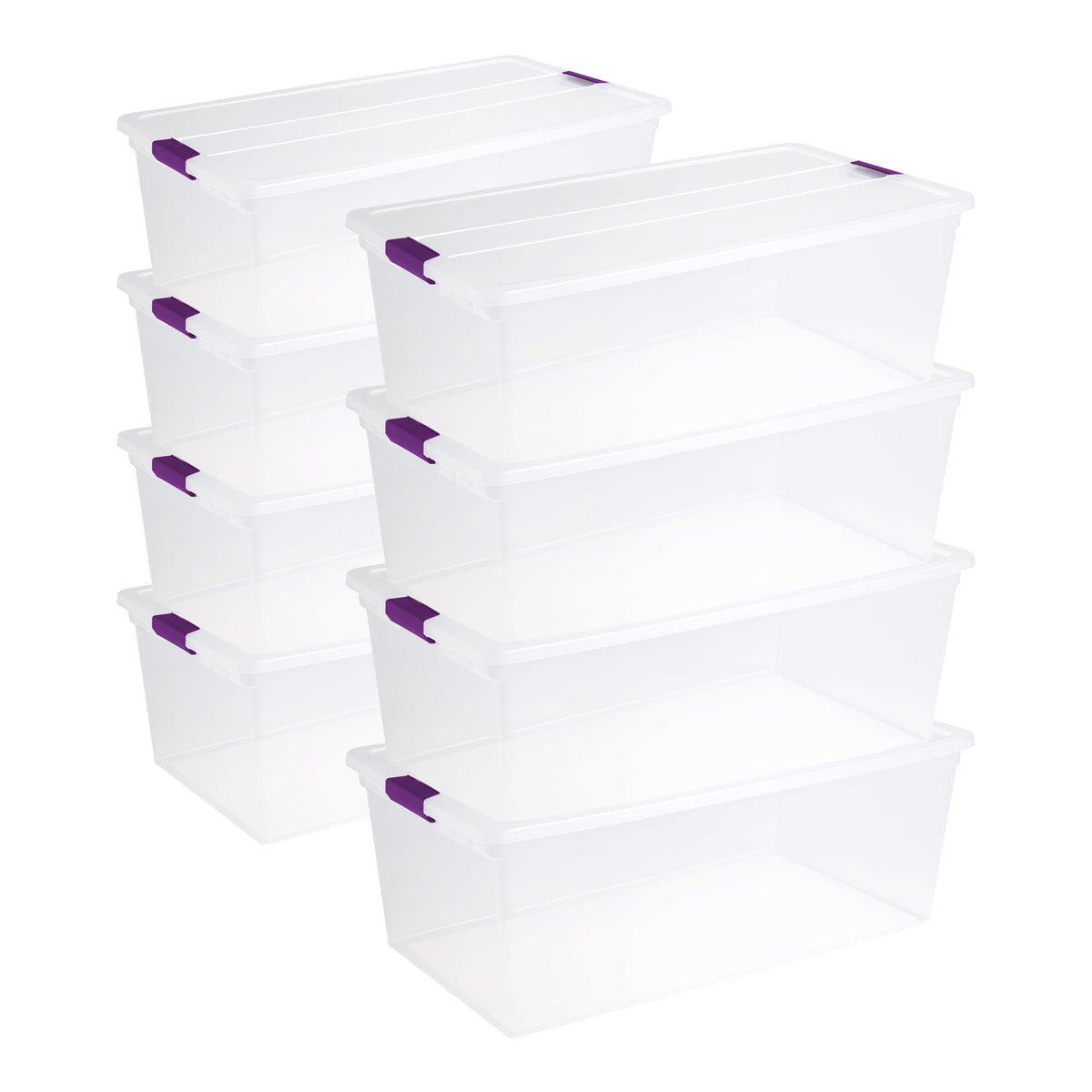 Sterilite ClearView Latch Boxes, Storage Bins with Lids, 6 Quart, 12-Pack