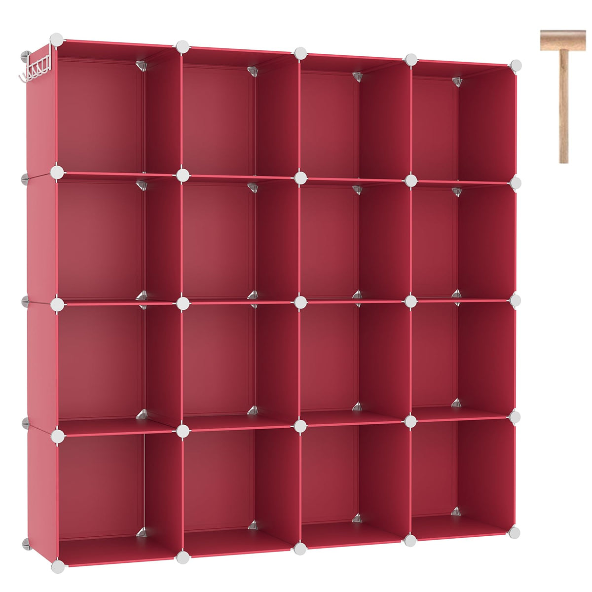 C&AHOME 16 Cube Storage Organizer Cube Shelves Units Storage Cubes, White