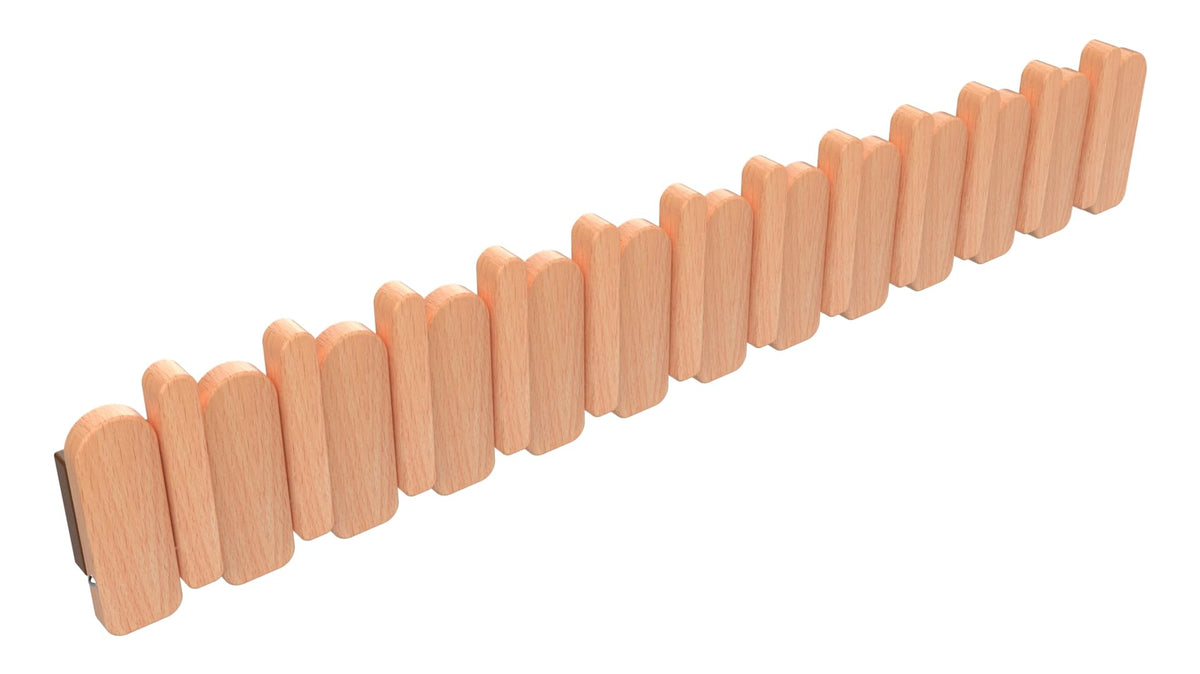 Paint Wood Wall Mounted Coat RackHooks Piano Key Hangers Natural Solid Wood Hanger Non-Woven Fabric Clothes Hangers for Closet, Kitchen, Bedroom, Bathroom, Entryway (Walnut-Beech, 8 Hooks)