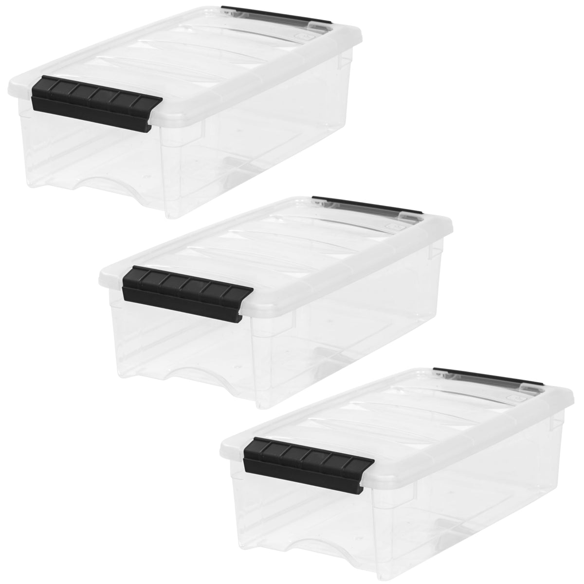 IRIS USA 6-Pack 6 Quart Storage Bins with Lids