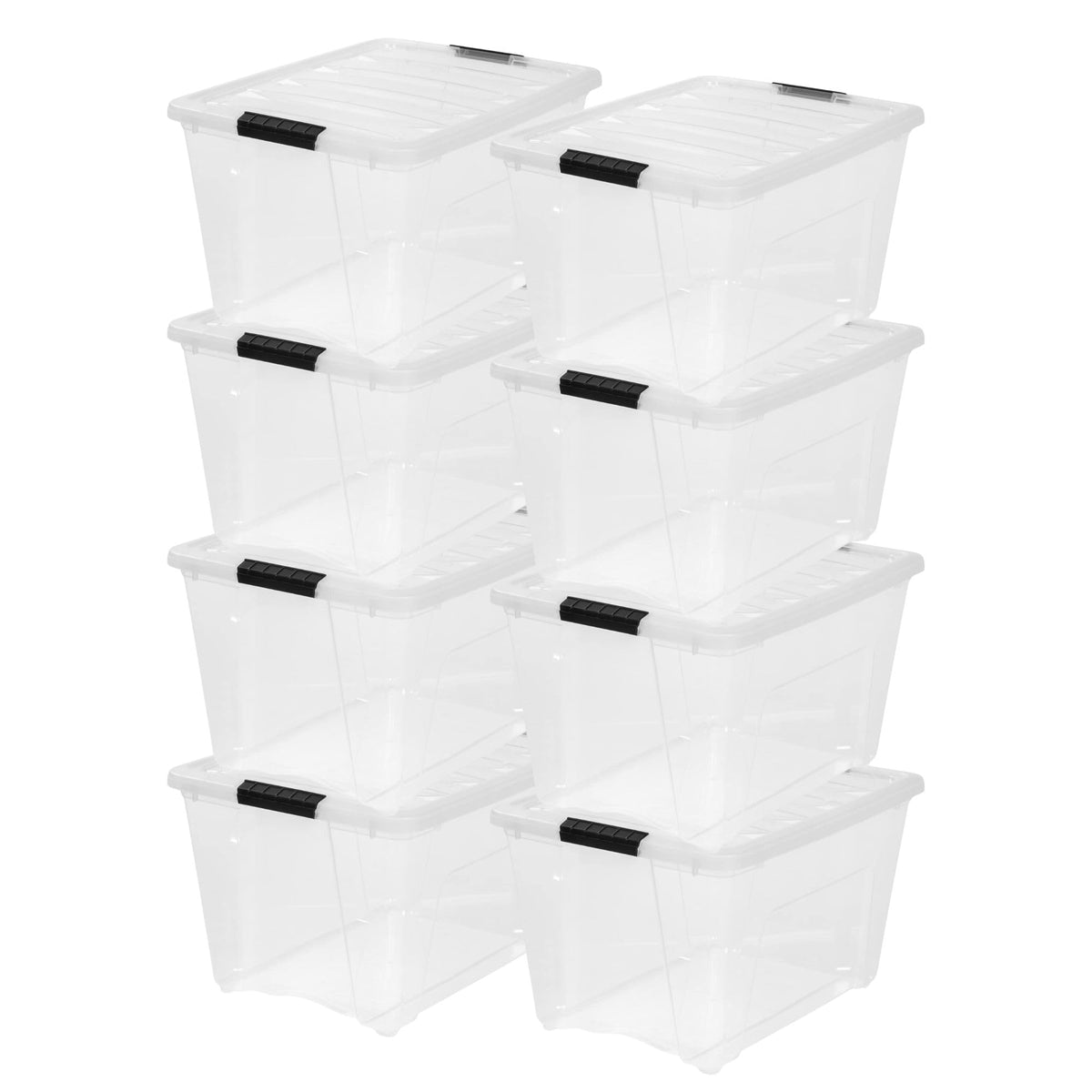 IRIS USA 6-Pack 6 Quart Storage Bins with Lids