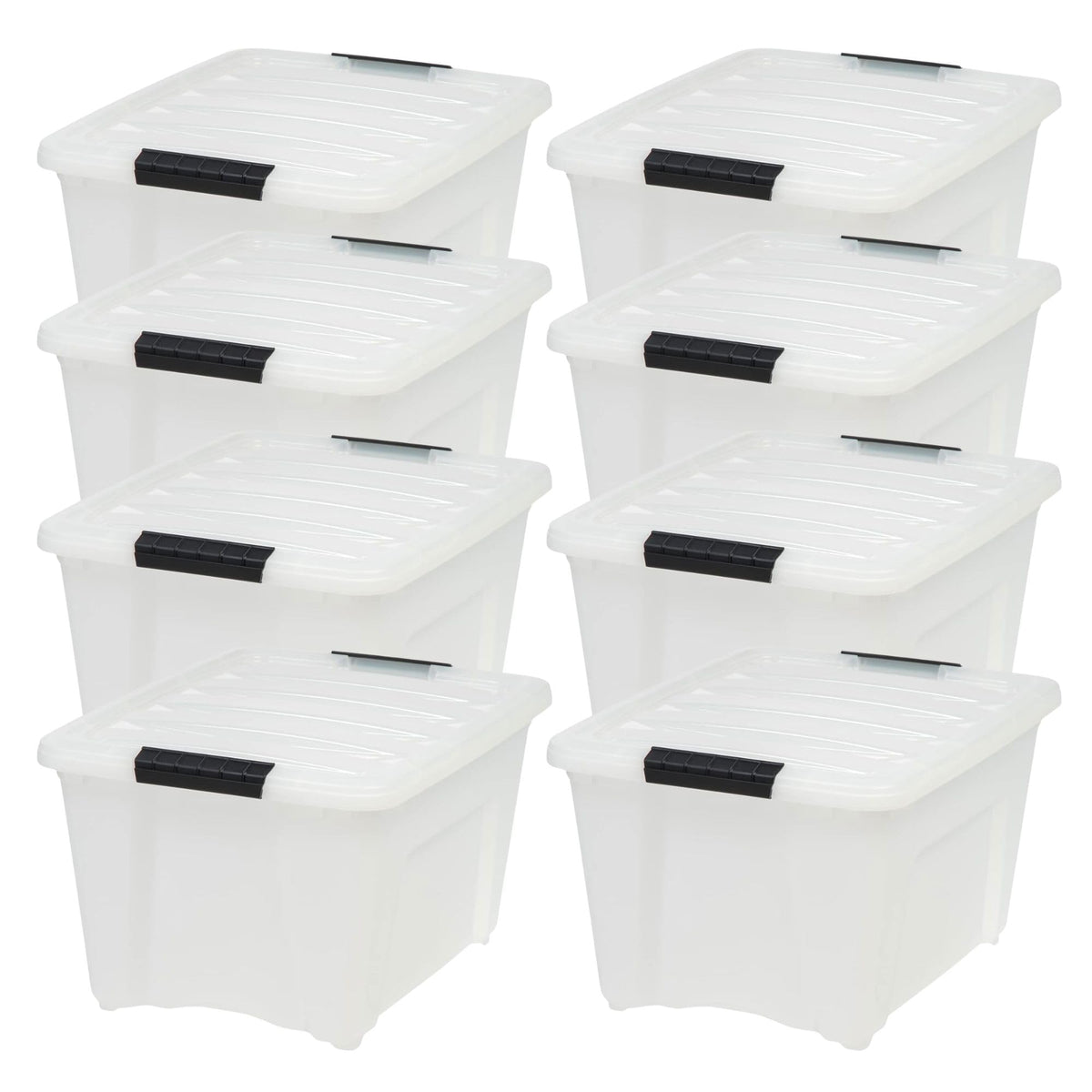 IRIS USA 6-Pack 6 Quart Storage Bins with Lids
