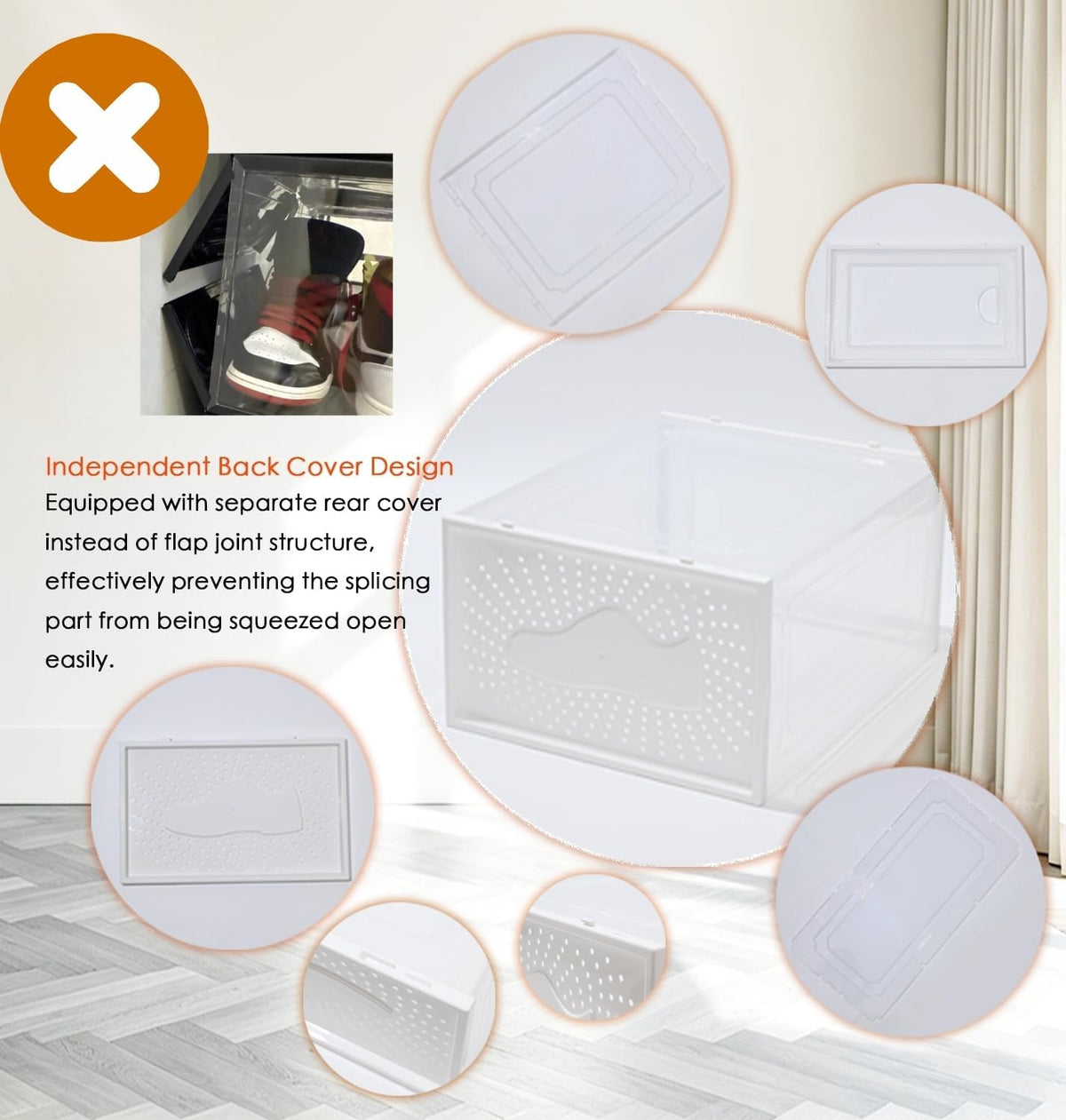 3-Pack Stackable Shoe Storage Organizer Boxes, Men’s Size 10, PP Material (3)