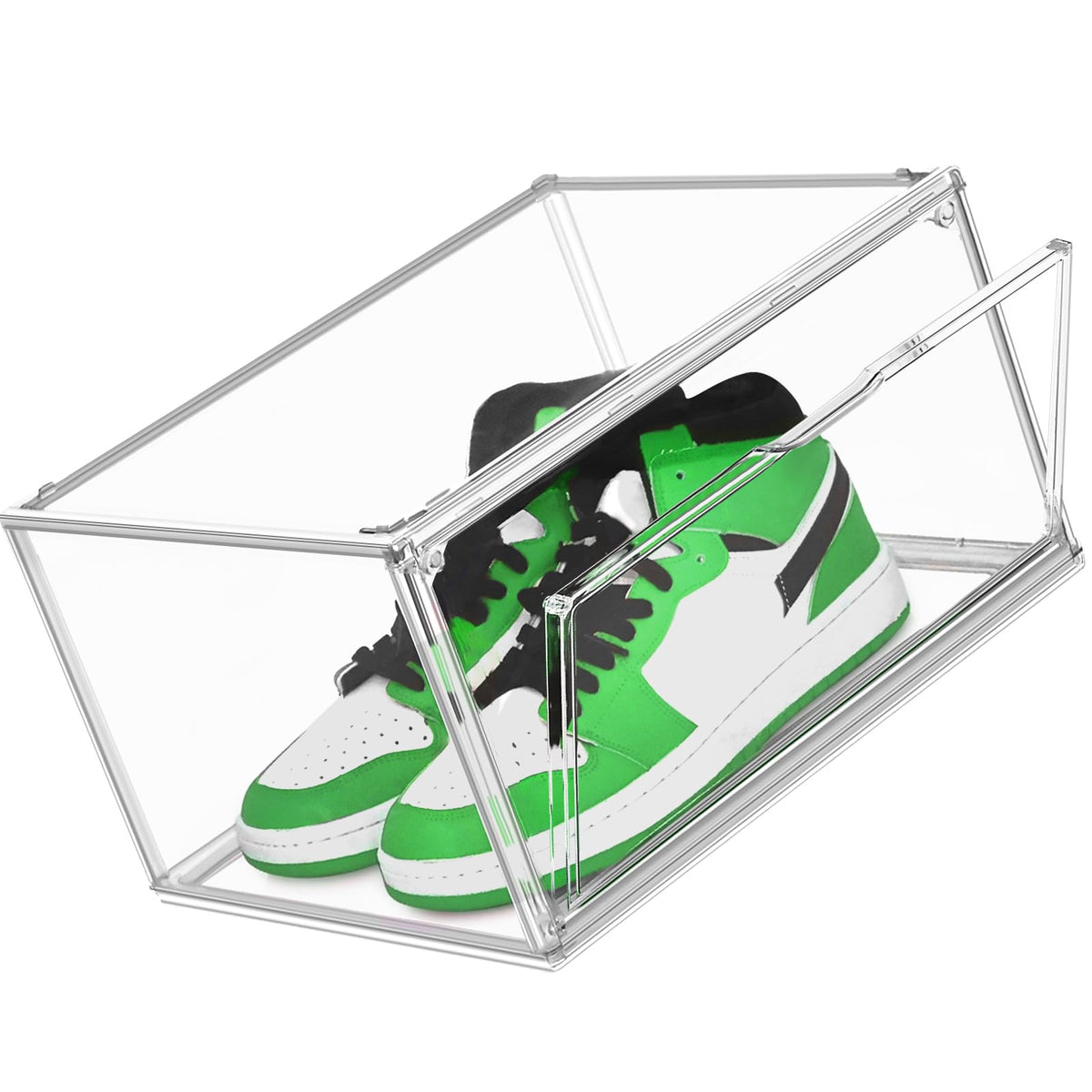 Heavy Duty Acrylic-Look Shoe Box, Size 13, Stack Everyday Footwear Storage
