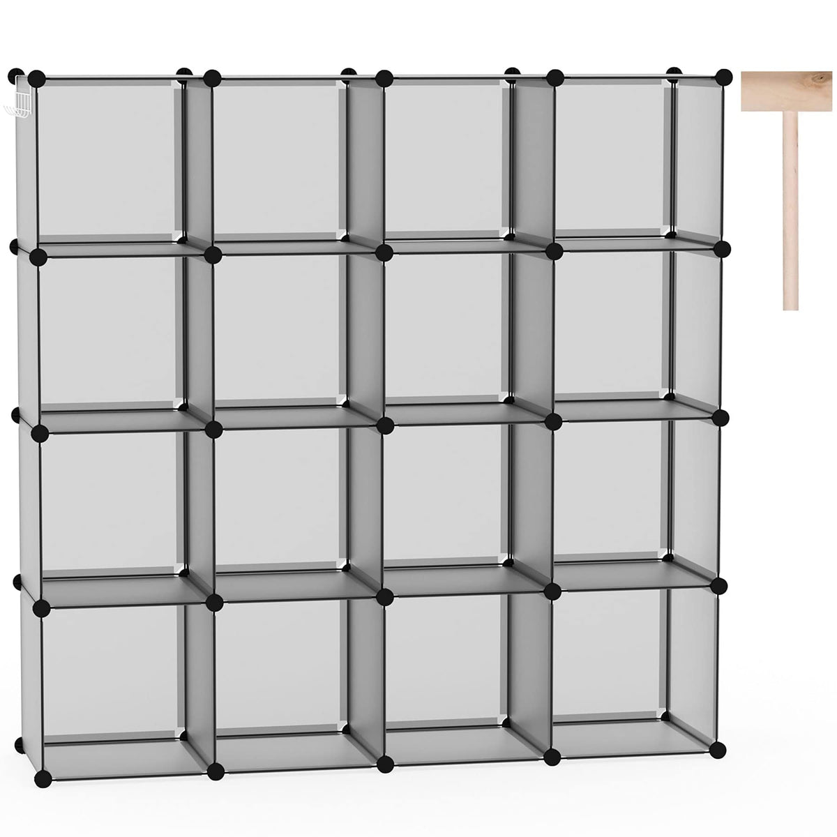 C&AHOME 16 Cube Storage Organizer Cube Shelves Units Storage Cubes, White