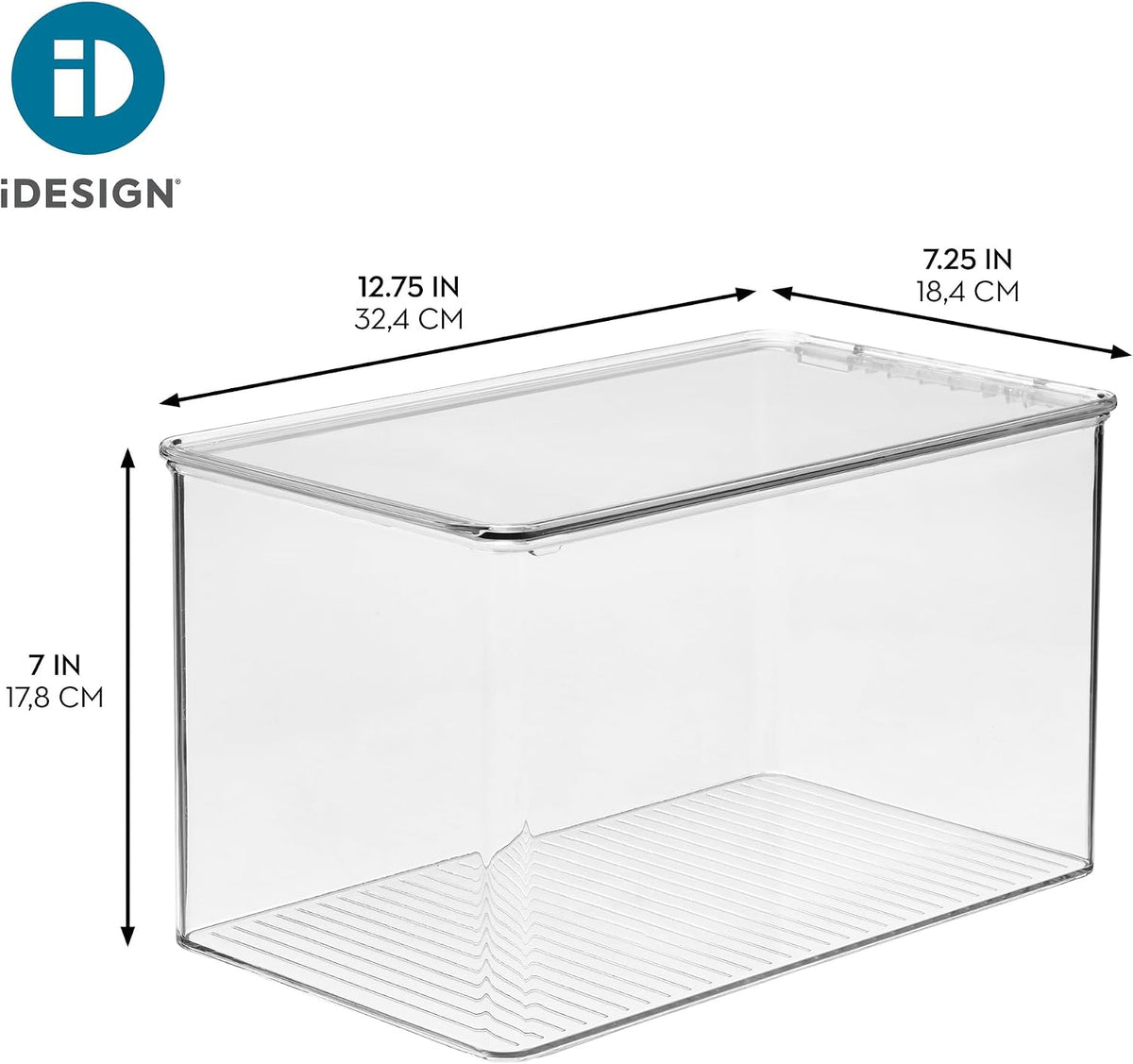 iDesign Stackable Clear Plastic Shoe Boxes with Lids, 2-Pack