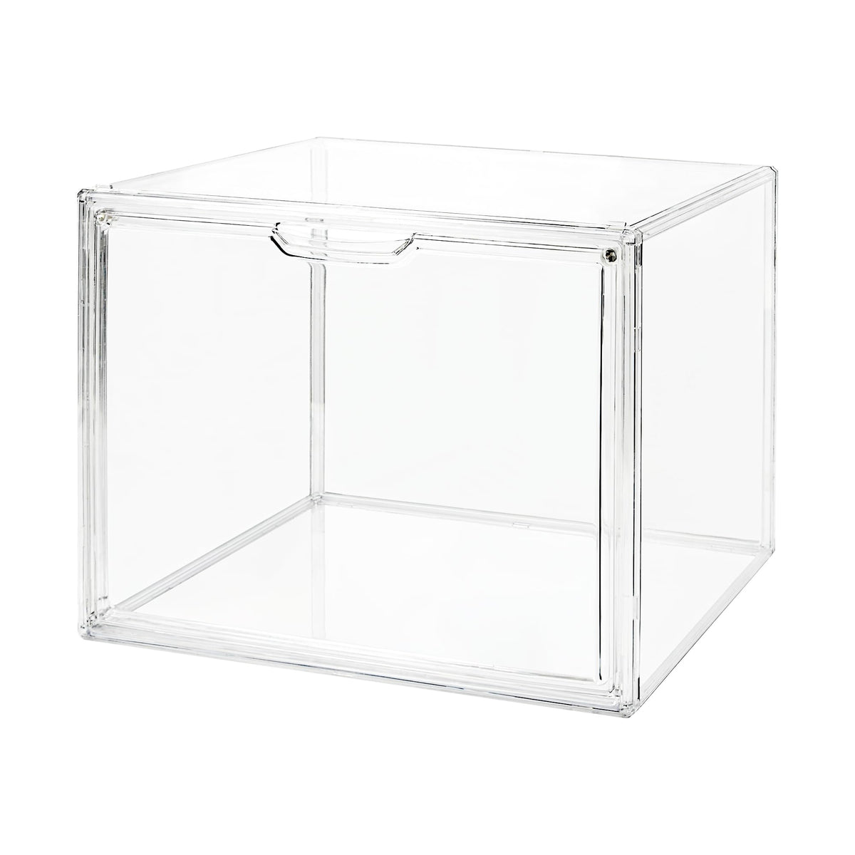 Clear Acrylic Display Case with Magnetic Lid-Dustproof Plastic Book Storage box,Clear Box,Purse Storage Organizer,Action Figure Display Case,Acrylic Sneaker Shoe Box(1 Pack)