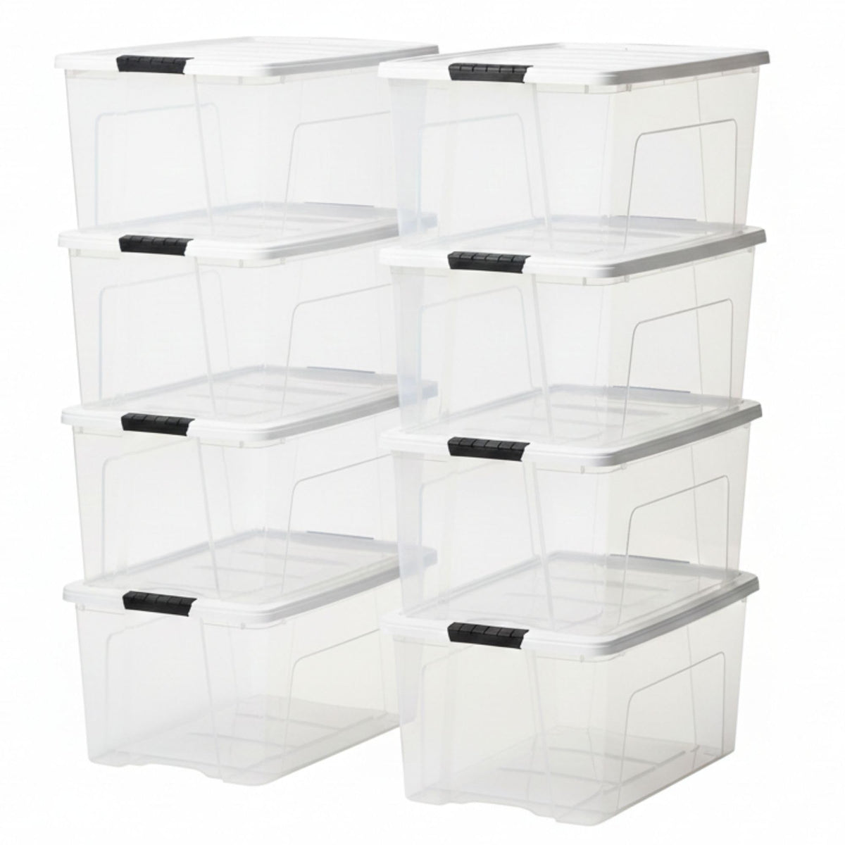 IRIS USA 10-Pack 6 Quart Storage Bins with Lids, Pearl