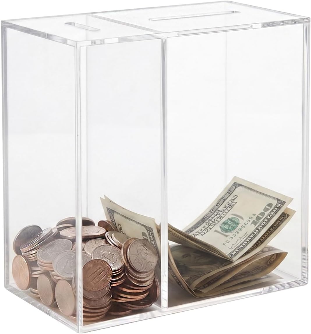 Acrylic Piggy Bank, Coin Jar, Savings Jar Savings Box Requires Breaking Open to Access Funds Suitable for Adults and Children