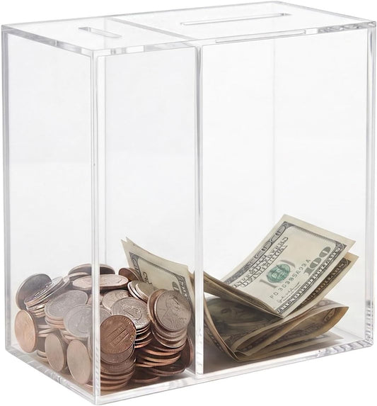 Acrylic Piggy Bank, Coin Jar, Savings Jar Savings Box Requires Breaking Open to Access Funds Suitable for Adults and Children