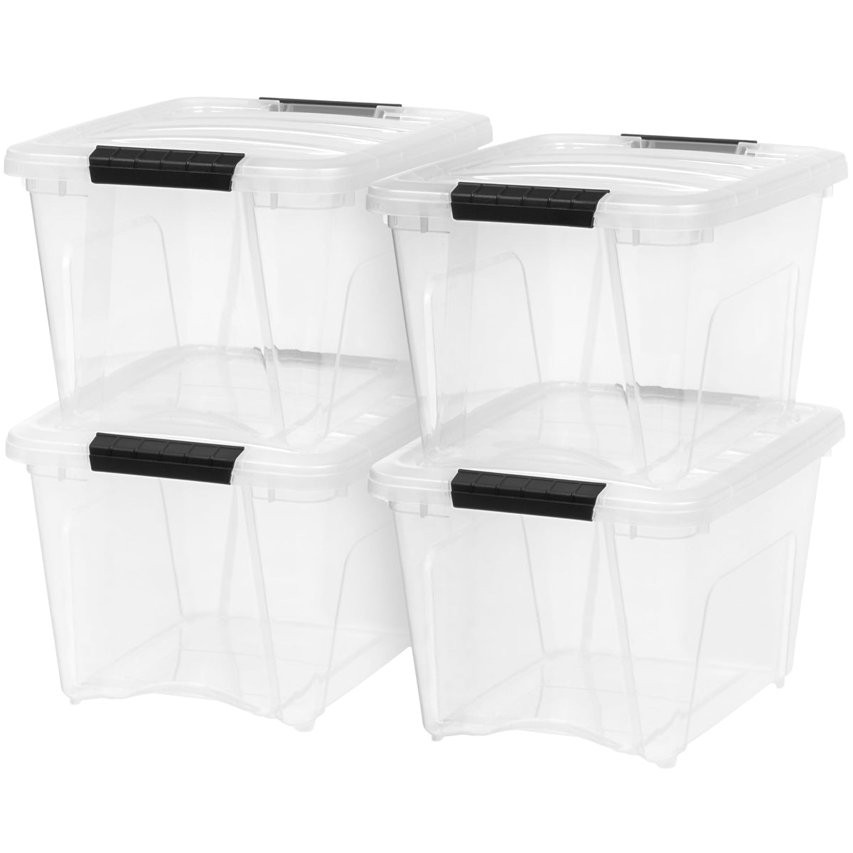 IRIS USA 6-Pack 6 Quart Storage Bins with Lids