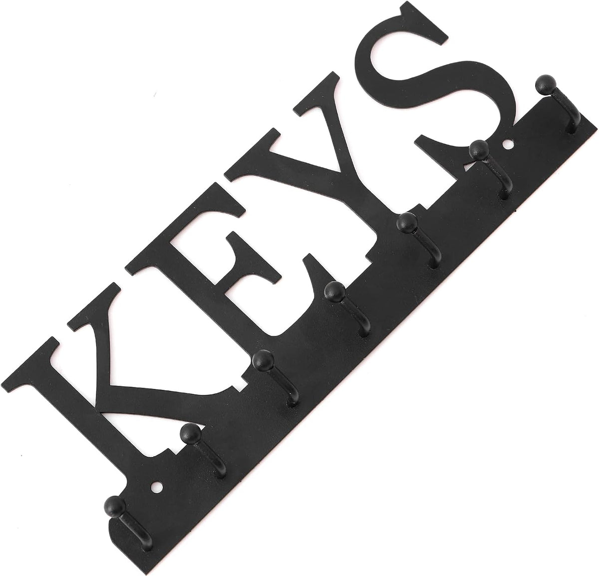 Lixgifts Key Holder Wall Mounted Key Hooks for Wall Decorative with 7 Hooks Black Metal Key Organizer Rack Hanger for Entryway, Front Door, Hallway, Office 10X3.7 inches
