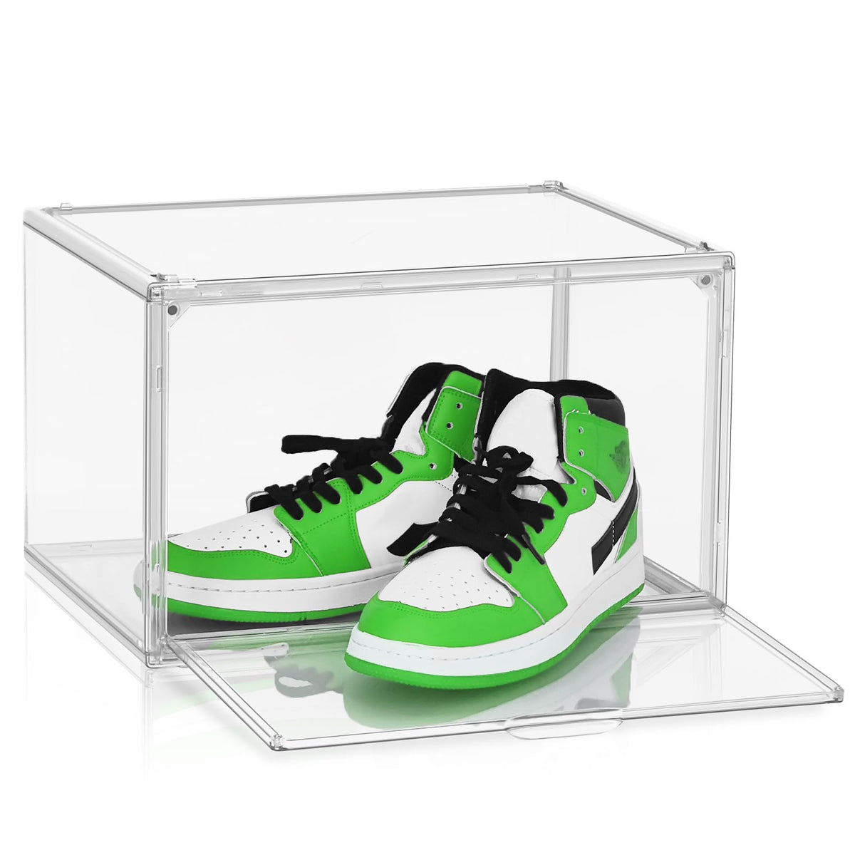Heavy Duty Acrylic-Look Shoe Box, Size 13, Stack Everyday Footwear Storage