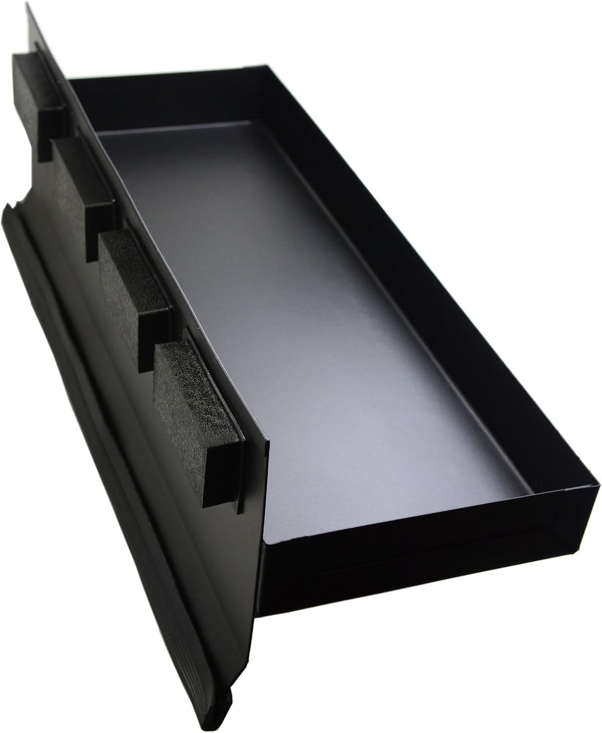 CMS MAGNETICS - Magnetic Tool Tray 12.12x4.5x1.25" Black w/Side Holding Magnets for Cabinets, Tool Boxes or Kegerator Fridge | Tool Organizer | Keg Drip Tray | Beer Taps