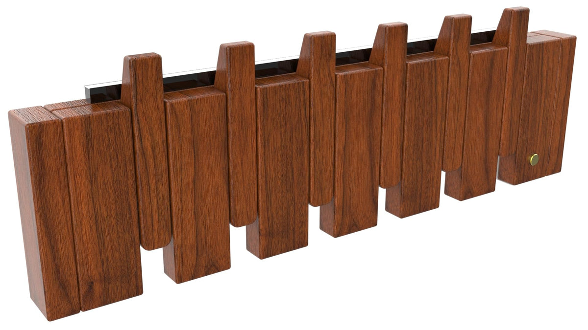 Paint Wood Wall Mounted Coat RackHooks Piano Key Hangers Natural Solid Wood Hanger Non-Woven Fabric Clothes Hangers for Closet, Kitchen, Bedroom, Bathroom, Entryway (Walnut-Beech, 8 Hooks)