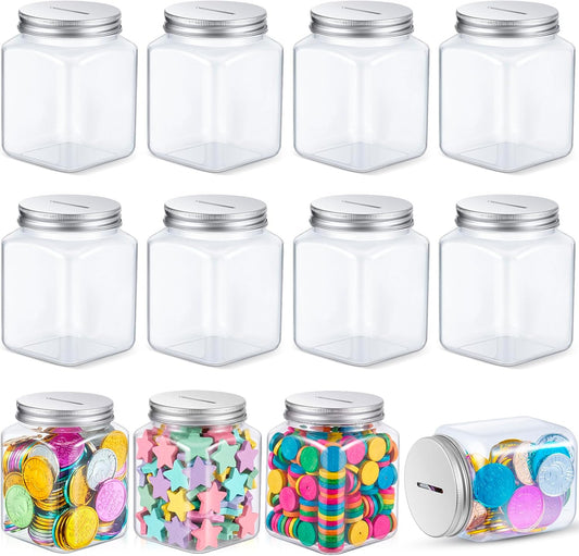 Roowest 12 Pcs Reward Coin Jars for Kids Classroom Behavior Management