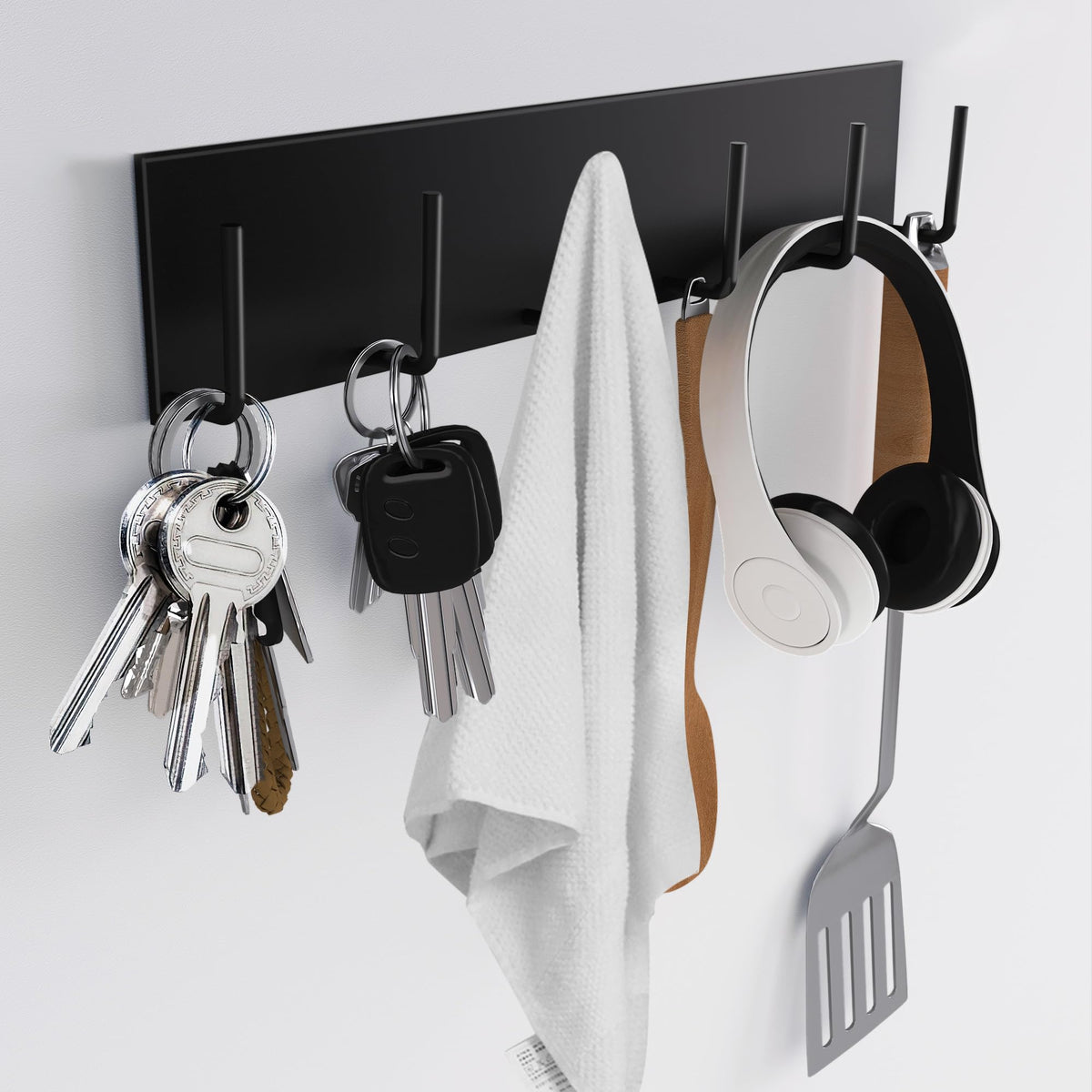 Magnetic Key Holder For Fridge With 10 Hooks, Magnetic Utensil Holder For Wall, Strong Magnetic Key Hanger Hooks Organizer, Magnent Key Rack For Kitchen Metal Door Garage Grill Tools Coat Towel Purse