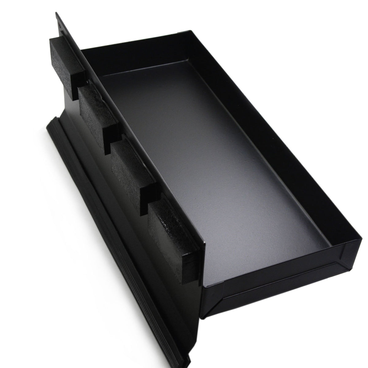 CMS MAGNETICS - Magnetic Tool Tray 12.12x4.5x1.25" Black w/Side Holding Magnets for Cabinets, Tool Boxes or Kegerator Fridge | Tool Organizer | Keg Drip Tray | Beer Taps