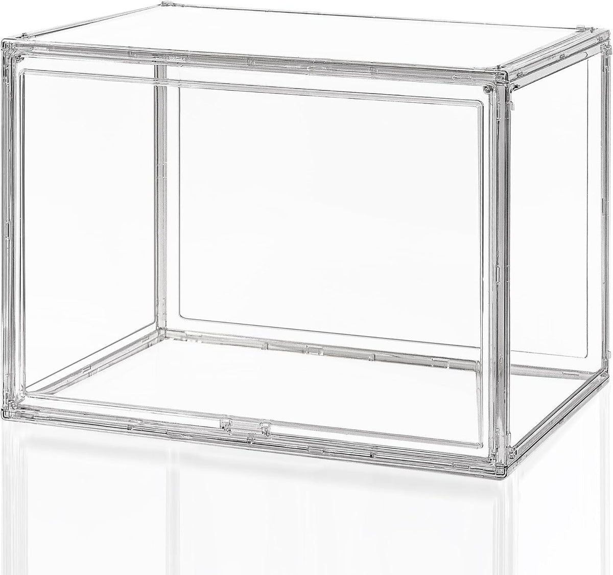 CELSOL Clear Acrylic Display Case – Stackable Storage Box with Magnetic Lid, Dustproof Organizer for Collectibles, Figures, Shoes, and Books – Large Size 14.2"x8.7"x10.6"