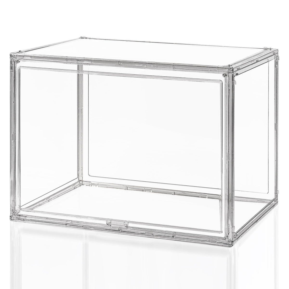CELSOL Clear Acrylic Display Case – Stackable Storage Box with Magnetic Lid, Dustproof Organizer for Collectibles, Figures, Shoes, and Books – Large Size 14.2"x8.7"x10.6"