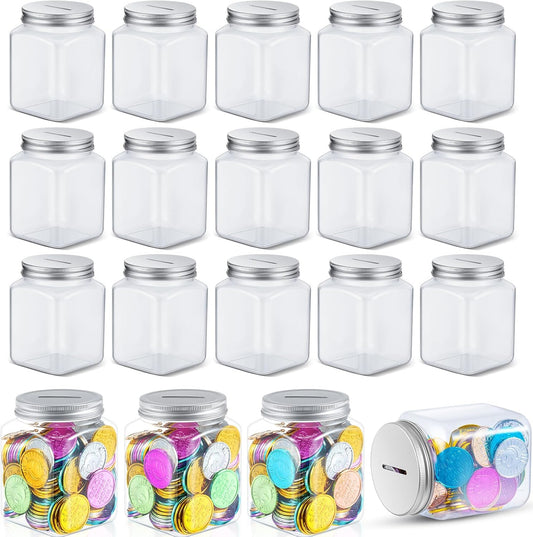 Roowest 6 Pcs Reward Coin Jars for Kids Classroom Behavior Management