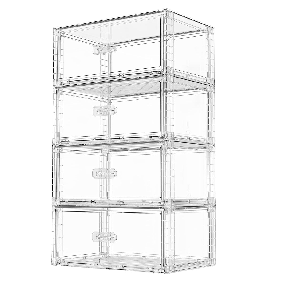 Vtopmart 2 Pack Large Clear Stackable Storage Drawers for Closet, 23QT