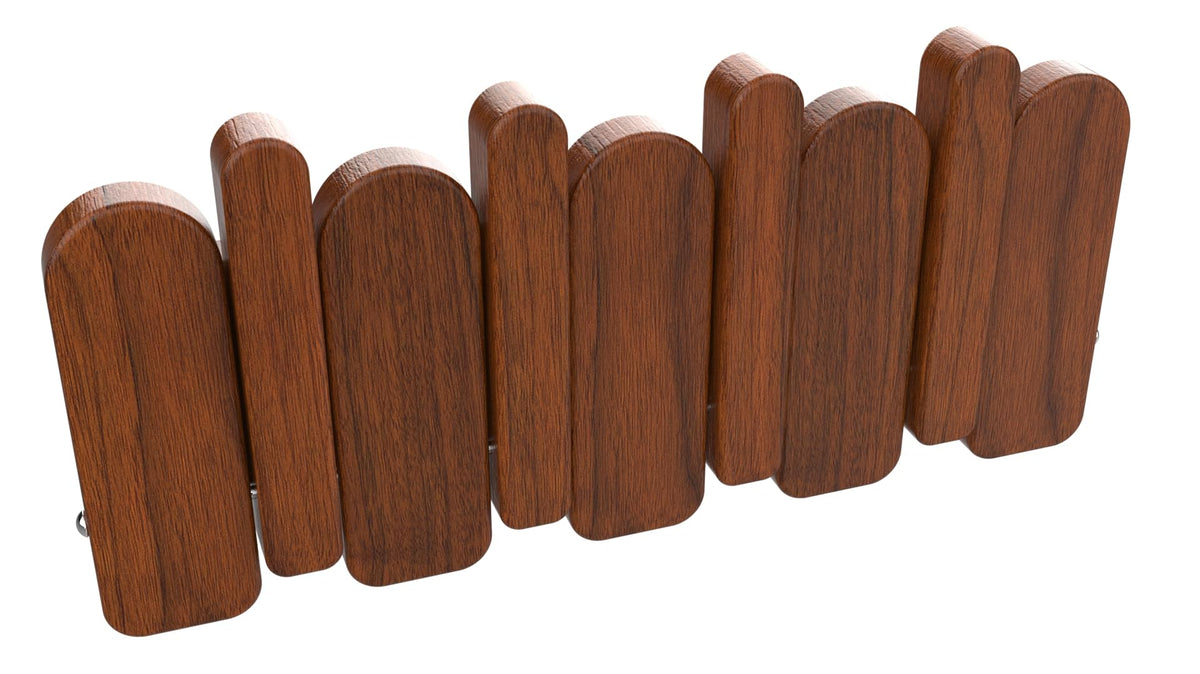 Paint Wood Wall Mounted Coat RackHooks Piano Key Hangers Natural Solid Wood Hanger Non-Woven Fabric Clothes Hangers for Closet, Kitchen, Bedroom, Bathroom, Entryway (Walnut-Beech, 8 Hooks)