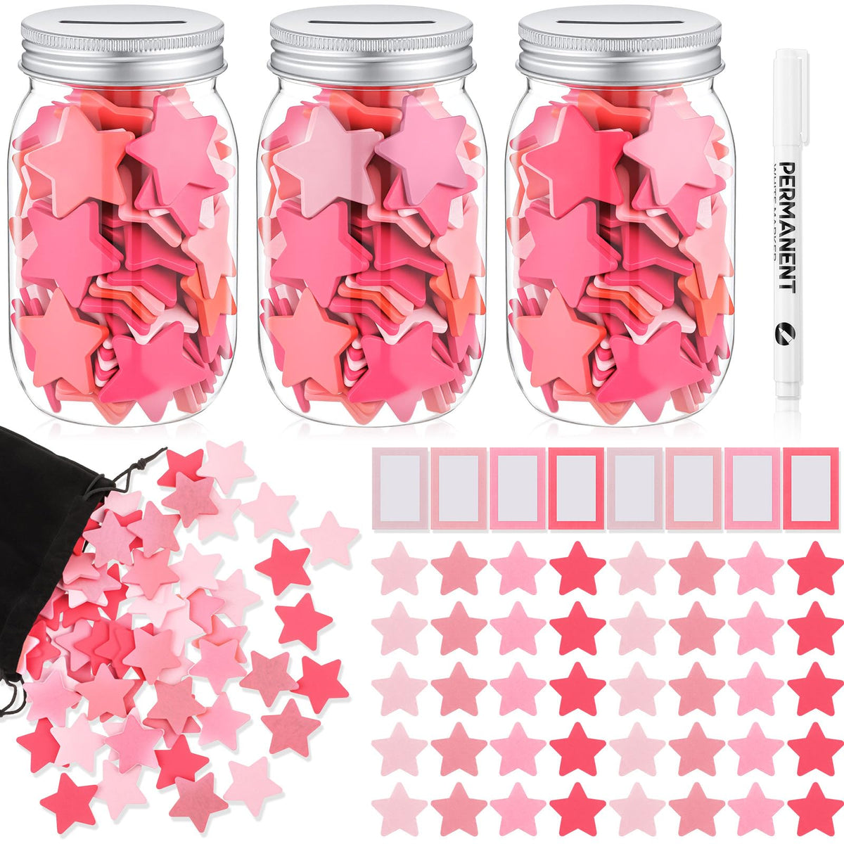 Roowest Star Reward Jars for Kids Classroom Behavior System,Vivid,Classic