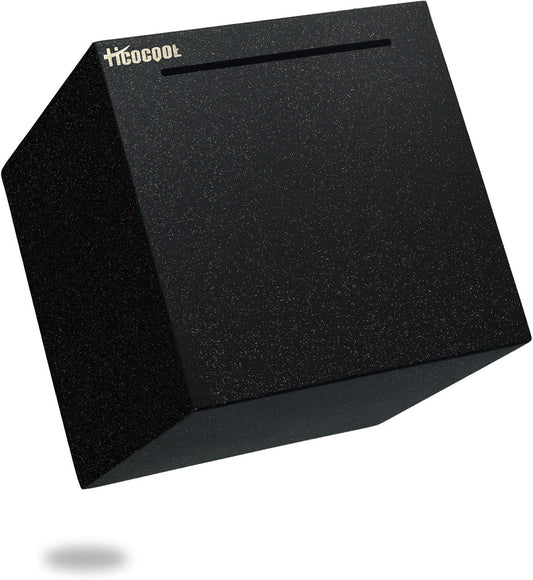 Hicocool Stainless Steel Piggy Bank for Adults Must Break Open, Black 4.72"
