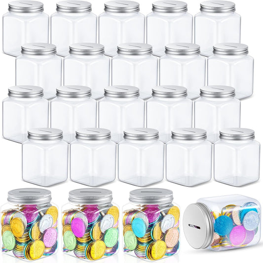 Roowest 48 Pcs Reward Coin Jars for Kids Classroom Behavior Management