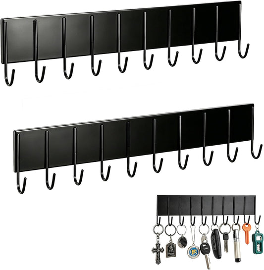 Magnetic Key Holder for Fridge, 2 Pack, 20 Hooks