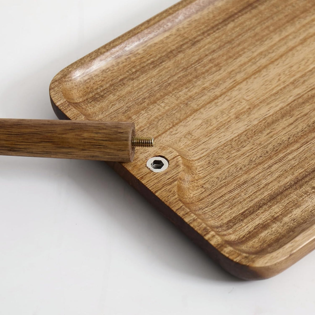Solid Acacia Wood Key Tray and Bowl, Acacia, Square