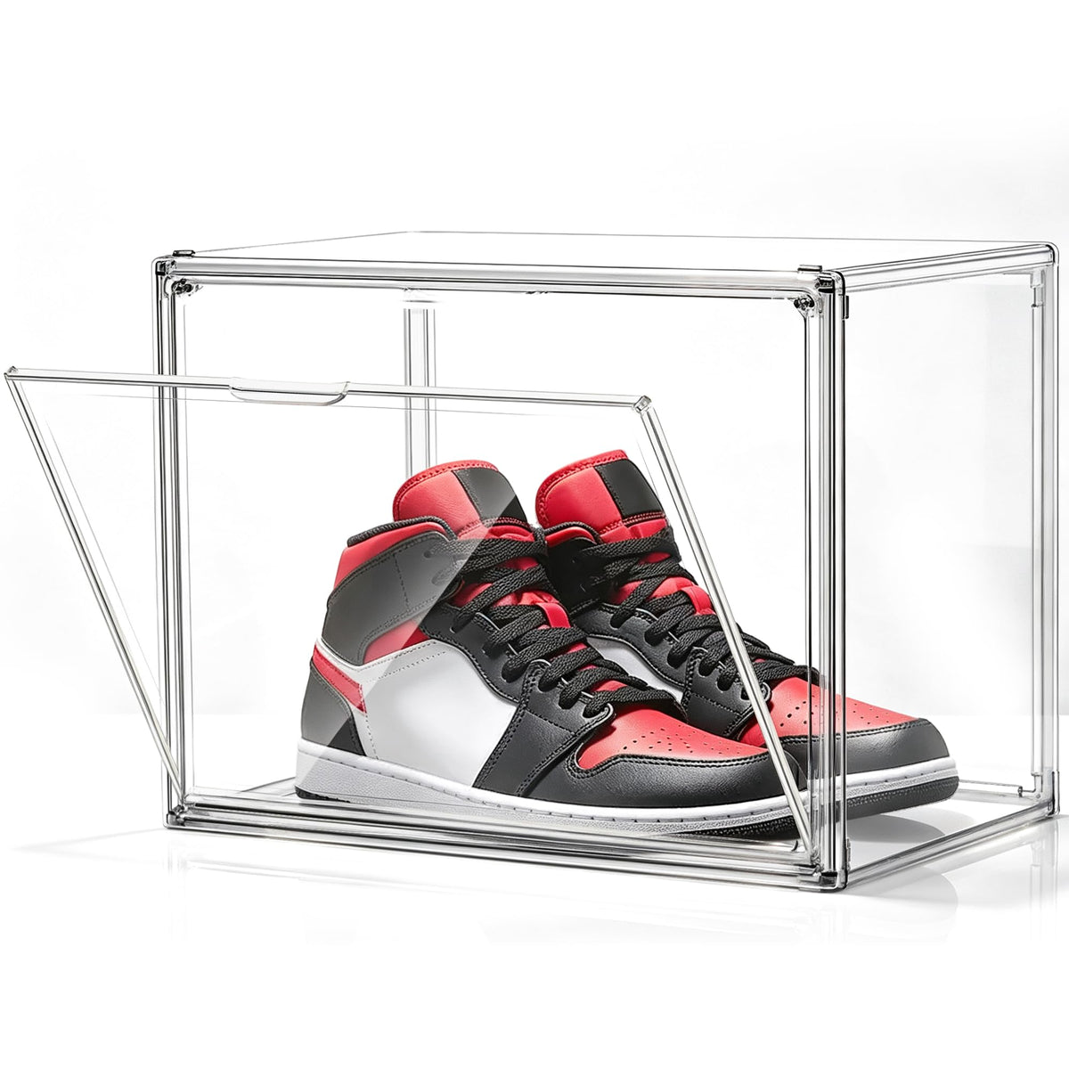 Heavy Duty Acrylic-Look Shoe Box, Size 13, Stack Everyday Footwear Storage