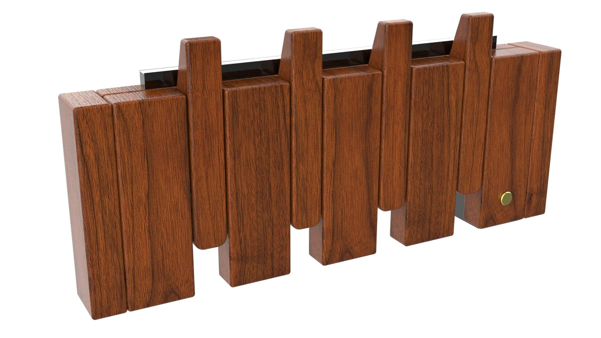 Paint Wood Wall Mounted Coat RackHooks Piano Key Hangers Natural Solid Wood Hanger Non-Woven Fabric Clothes Hangers for Closet, Kitchen, Bedroom, Bathroom, Entryway (Walnut-Beech, 8 Hooks)