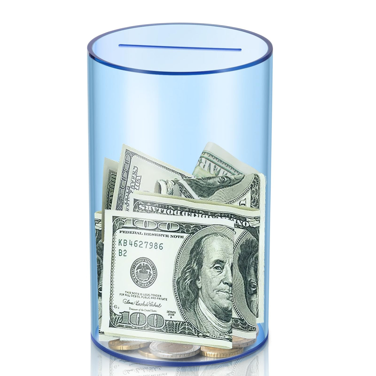hizgo Kids Adults Piggy Bank, Clear Piggy Bank Must Break Open, 5.9" Hx3.55