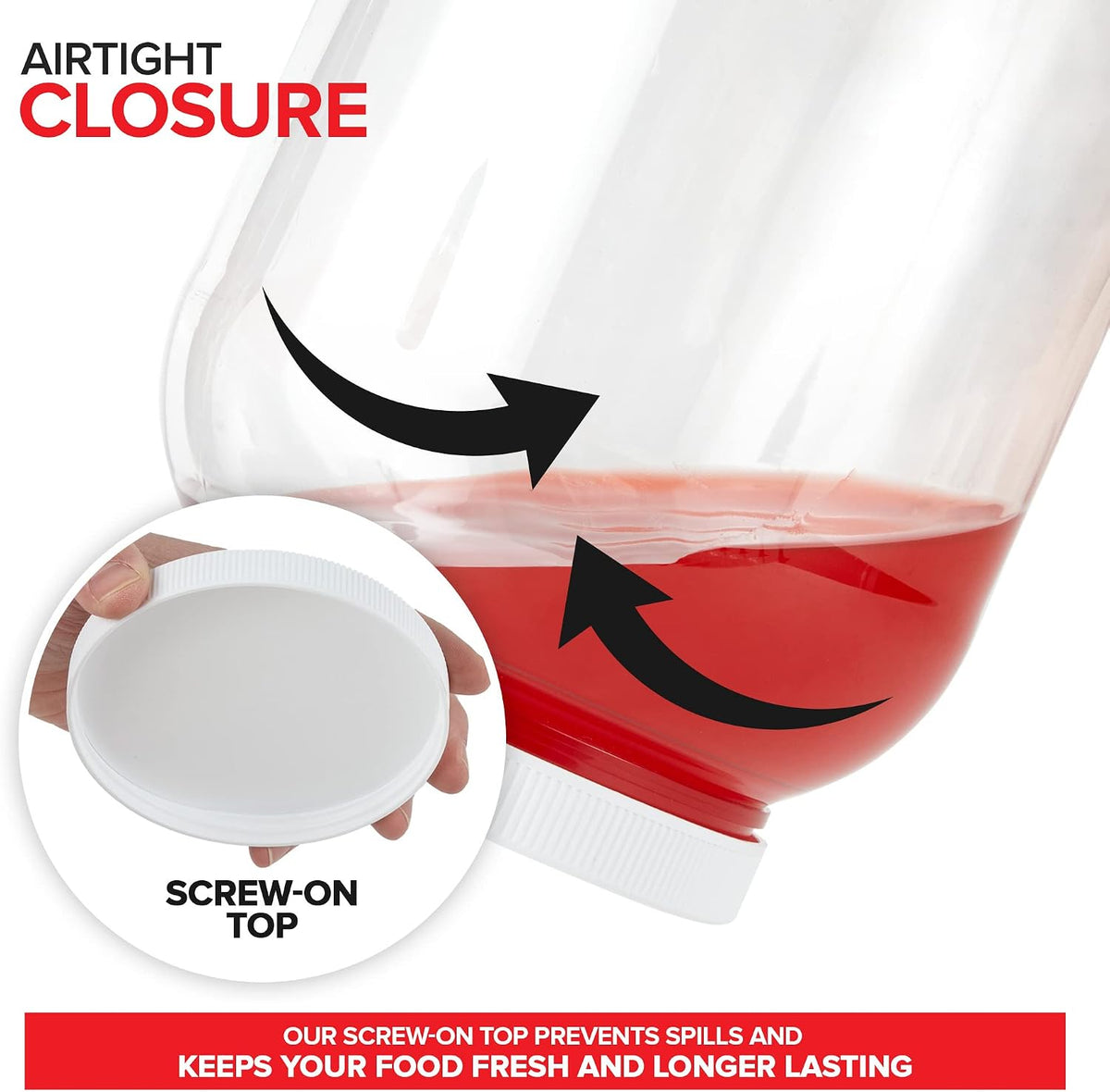 Stock Your Home 1 Gallon Clear Plastic Jars with Lids (2 Pack) 128 oz Wide Mouth Large Jar with Lid, Big Container for Candy, Cookies, Arts & Crafts, Bartender Money Tips, Kitchen & Pantry Storage