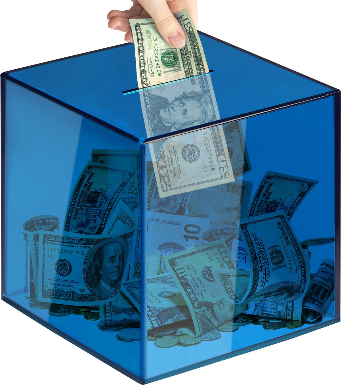 Piggy Bank for Adults Must Break to Open Acrylic Clear Piggy Bank Coin Bank