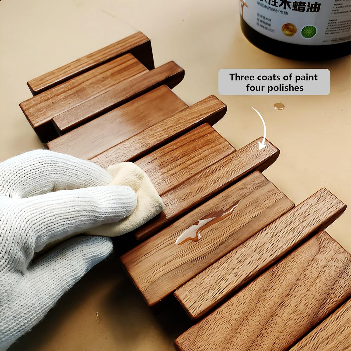 Paint Wood Wall Mounted Coat RackHooks Piano Key Hangers Natural Solid Wood Hanger Non-Woven Fabric Clothes Hangers for Closet, Kitchen, Bedroom, Bathroom, Entryway (Walnut-Beech, 8 Hooks)