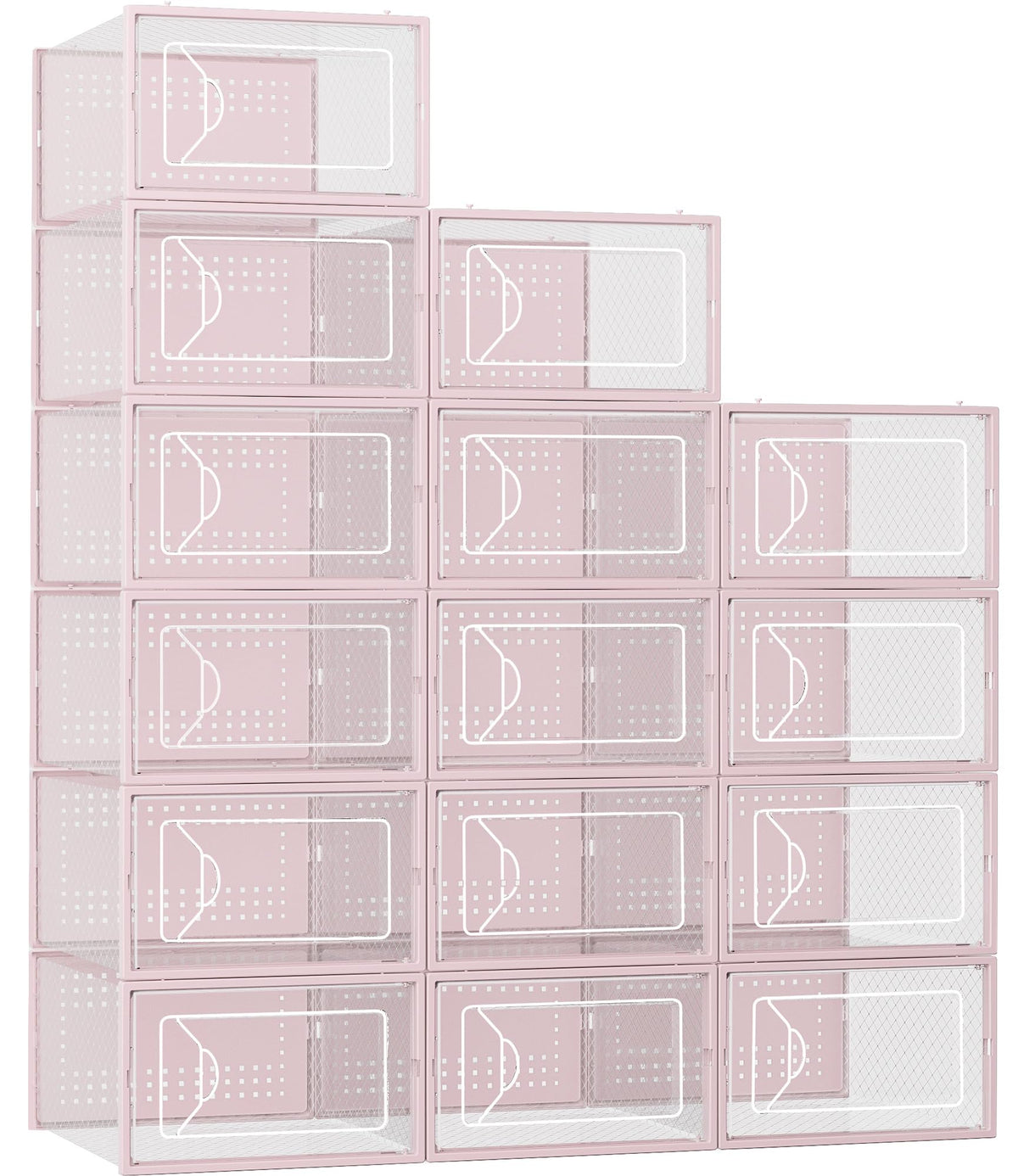 Foluck 15 Pack Shoe Storage Organizer Box Container Clear Plastic Stackable